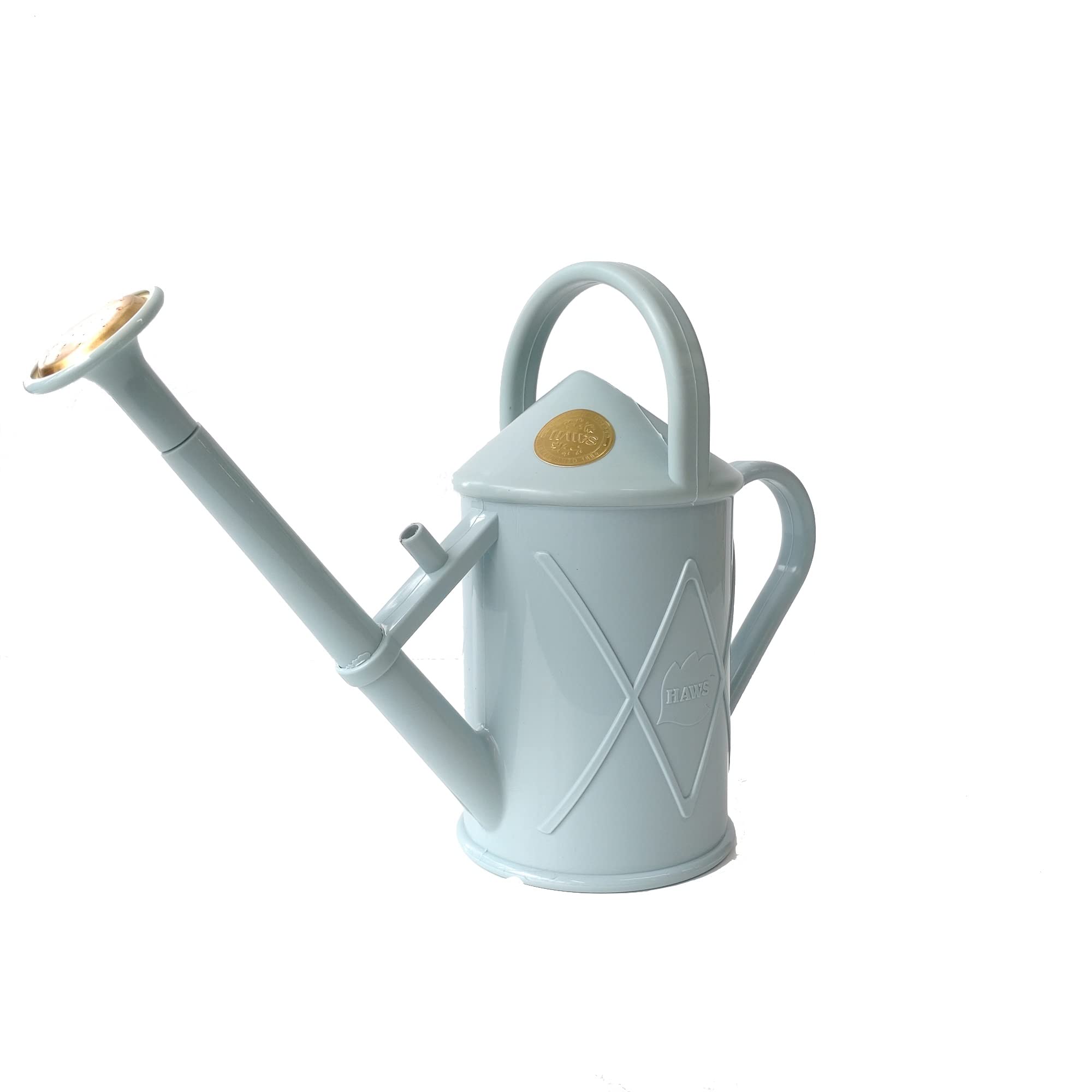 Indoor Plastic Watering Can | The HAWS The Bartley Burbler - Two Pint | Pot Waterer | Fine Spray Rose - Duck Egg Blue