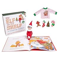 Elf On The Shelf Boy with Customizable Christmas Sweater Set - Blue Eyed Boy Elf w Book, Sweater, and Five Festive Holiday Outfit Decorations