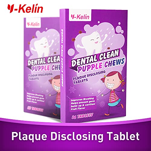 YKelin Dental Plaque Indicator Dental Plaque Disclosing Tablet 12 Tabs