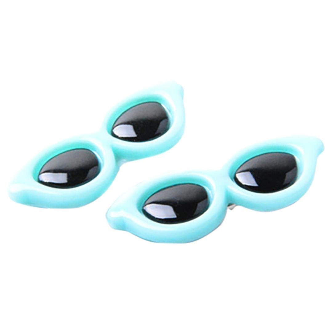 Jeeke 10Pcs Pet Dog Hair Clips Cute Doggie Circular Sunglasses Hair Clips Dog Accessories Fashion and Lovely