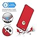 ORETECH Compatible with iPhone 6 Case, iPhone 6s Case, with [2X Tempered Glass Screen Protector] 360° Full Body Heavy Duty Shockproof Anti-Scratch Rubber Silicone Case for iPhone 6/6s 4.7 inch - Red