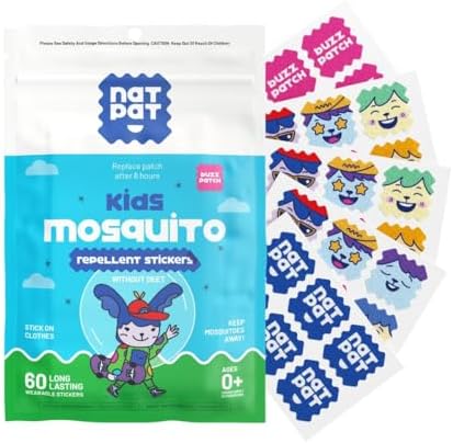 BuzzPatch Mosquito Patch Stickers for Kids (60 Pack) - The Original All ...