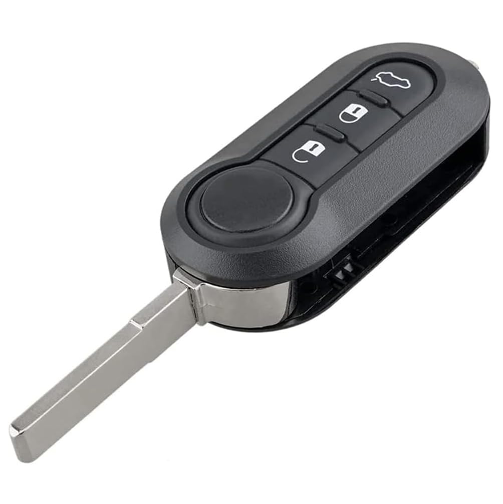 3 Buttons Car Key Fob Case Replacement Fits for Fiat 500 500C Peugeot Citroen Brava Bravo Grande Evo Doblo Ducato Panda Punto,Auto Key Cover Accessory
