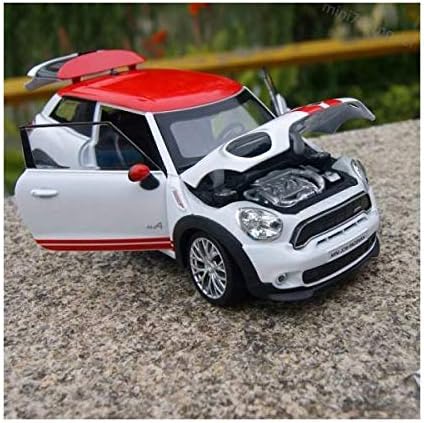 Amazon 1 24 ミニクーパー ペースマン Jcw ダイキャストカー 白 ホワイト 赤 人気 趣味 ガレージ コレクション ミニカー ディスプレイ ミニカー ダイキャストカー ホビー