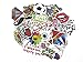 ZXUY 100PCS Random Music Film Vinyl Skateboard Guitar Travel Case Sticker lot Pack Decal