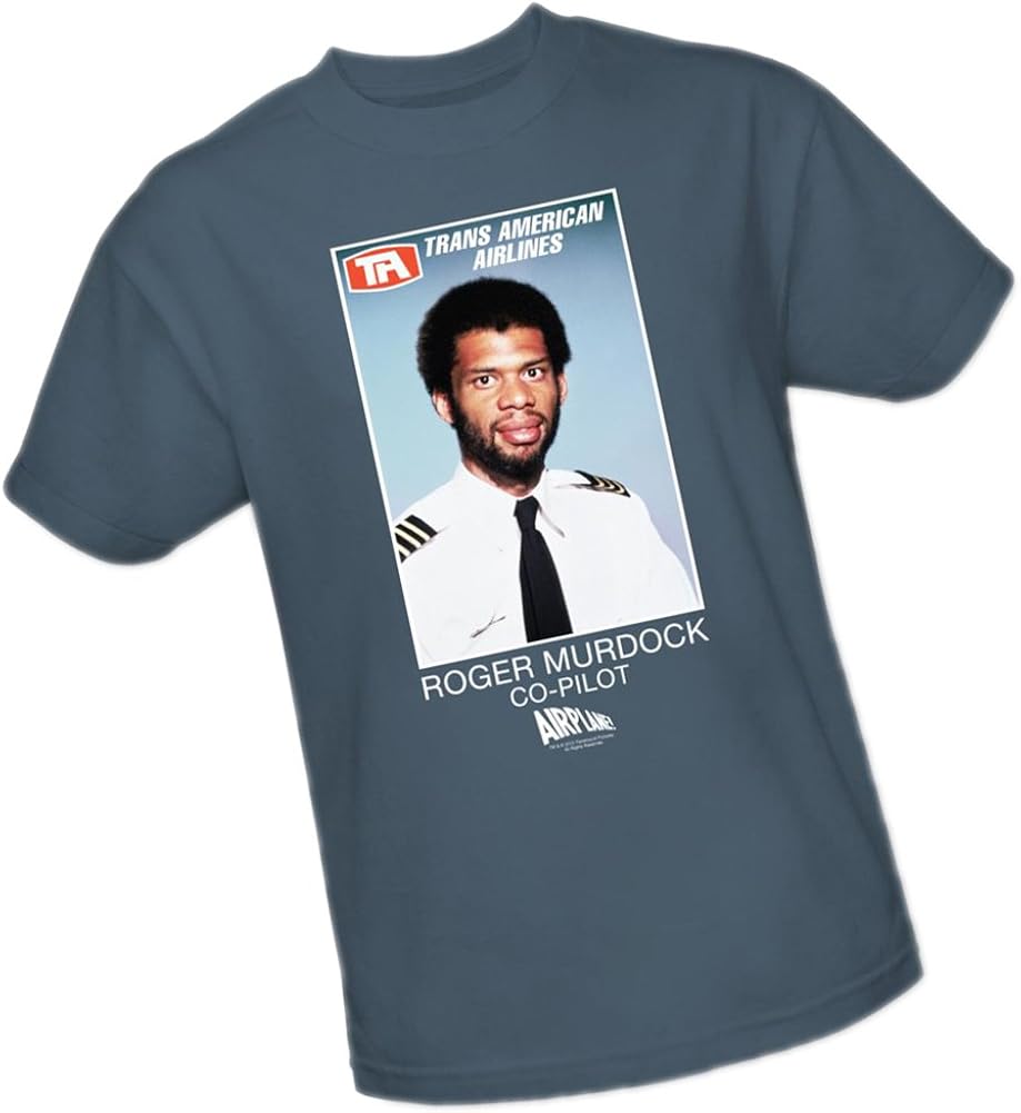 Roger Murdock CoPilot Airplane Adult TShirt, XXLarge