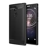 Sony Xperia L2 Phone Case, MoKo Soft Lightweight TPU Bumper Cover Carbon Fiber Design Anti-Scratch Slim Back Panel Shock Aborsption Cellphone Shell For Sony Xperia L2 5.5 Inch, Black