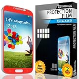 Galaxy S4 Screen Protector, Caseology [HD Clarity] Samsung Galaxy S4 Screen Protector [2-Pack] [Red] [3-Month Warranty] Color Film [Crystal Clear] Front Screen Protection Galaxy S4 Screen Protector (for Samsung Galaxy S4 Verizon, AT&T Sprint, T-mobile, Unlocked)