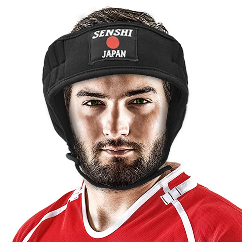 Senshi Japan Ear Guard Protection, Suitable for BJJ (Brazilian Ju Jitsu) Training, Rugby, Wrestling, MMA, Boxing, Perfect For Men & Women, Provides Safe Head & Ear Protection