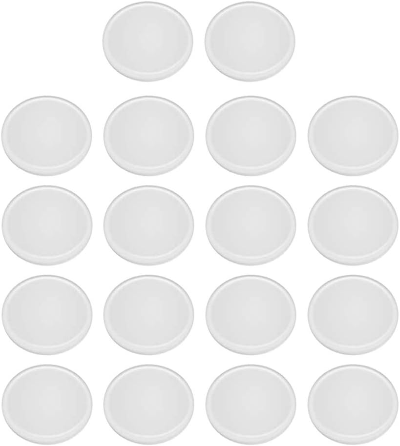 18 pcs Glass Top Bumpers, Silione Adhesive Furniture Bumper for Door Cabinet Mirror Toilet