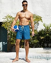 SILKWORLD Mens Swimming Trunks with Compression