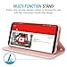 Galaxy S8 Wallet Case, Maxboost [Folio Style w/ Hand Strap] Premium Samsung Galaxy S8 (2017) Card Case STAND Feature [Rose Gold] PU Leather Flip Cover with Card Slot + Side Pocket Magnetic