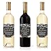 Hadley Designs 6 Chalk Flower Wedding Milestones Gift Wine Bottle Sticker Covers, Rustic Floral Bridal Shower Engagement Party Present Perfect Best Registry Bride to Be Firsts for The Newlywed