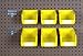 Triton Products 028 Bin Kits for Pegboard Storage, Yellow, 8-Pieces