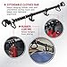 Rubbermaid Automotive Expandable Hanging Clothes Bar: Non-Slip Rubber Coated Car Rod with Accessory Hooks