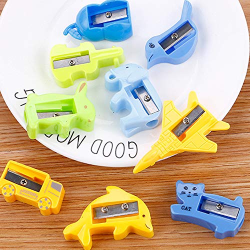 50 Pcs Bulk Pencil Sharpeners Cartoon Animal Shaped Small Pencil Sharpener
