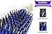 Zabolight Premium Vent Boar Bristle Hair Brush Vented Detangling Oversize Hair Brush for Thick Long Curly Hair, Curved Fast Blow Drying Brush for Women & Men (Blue)