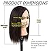 Practice Mannequin Head 100% Human Hair Mannequin Head Human Hair Styling Dye Cutting Hairdresser Training Head Manikin Cosmetology Doll Head Natural Black 18