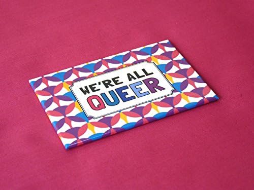Handmade Queer pride colorful magnet