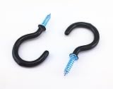 Sricam 100 Pack Cup Ceiling Hooks Vinyl Coated 1-1/4 in Black view 4