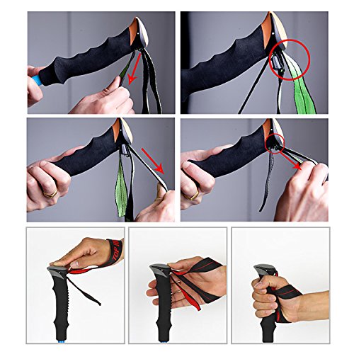 Vovoly Trekking Poles, Walking Trail Sticks with Foam Grip, Adjustable Lightweight Anti-Shock for Hiking, Walking, Traveling, Backpacking (2 Pack)