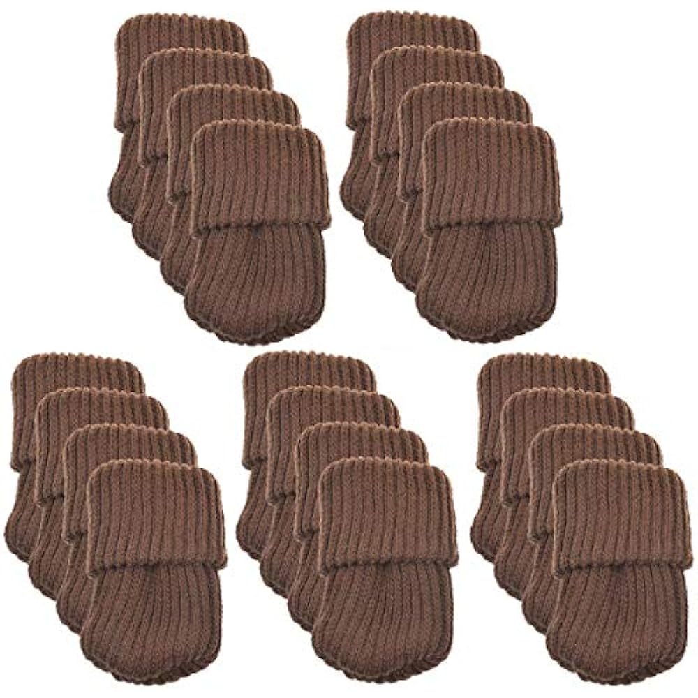 Nejlsd 20pcs Chair Socks For Hardwood Floors Knitted Furniture Leg