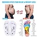 Massaging Insole, Unique Acupressure Magnet Massage Foot Insole Anti-Fatigue Foot Pain Insole, Helps Burn Fat, Support Washable and Cutable 1Pair (White)
