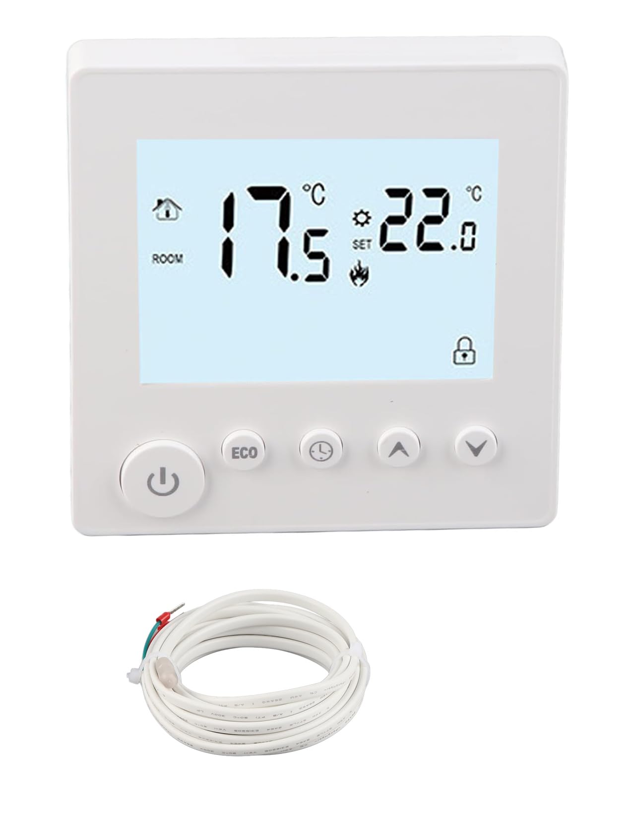 Photo 1 of ZLXHDL Smart Thermostat, Thermostat 95-240v Abs LCD Display 16a 5-60 ? Microcomputer Control Ac Digital Display Sensor for Home Electric Heating Thermostat