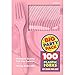 Amscan New Pink Plastic Fork Big Party Pack, 100 Ct.