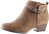 Chase & Chloe Women's Ted-1 Sueded Ankle Bootie