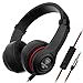 Darkiron N8 Headset with in line Mic and Volume Control for Smartphones & Tablets - Black/Red