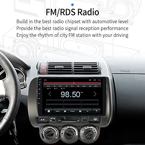 EZoneTronics Android Car Radio for Honda Fit 2004-2007 / Honda Jazz 2001-2006 with CarPlay and Android Car Wireless Touch Screen GPS Navigation Bluetooth USB Wifi SWC Player 2G RAM + 32G ROM