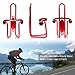 Water Bottle Cages, Dimples Excel Bike Bicycle Lightweight Water Bottle Holder Cages Brackets (2 PACK ( Red + Red ))