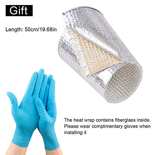 SPEEDWOW 2.0 Inch Butt Joint Exhaust Clamp Band Coupler Sleeve With