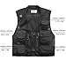 Rizanee Men Mesh Breathable Multi-Pocket Vest Outdoor Travelers Fly Fishing Photography (Black, US XS/Tag M)