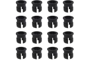 Hao Pro 5mm Plastic Diode Mounting Holder Securely Fasten Extra Support Clean Appearance LED Light Panel Mounting Socket Black 50 Pieces for DIY Electronics Switch Board Garage Bays