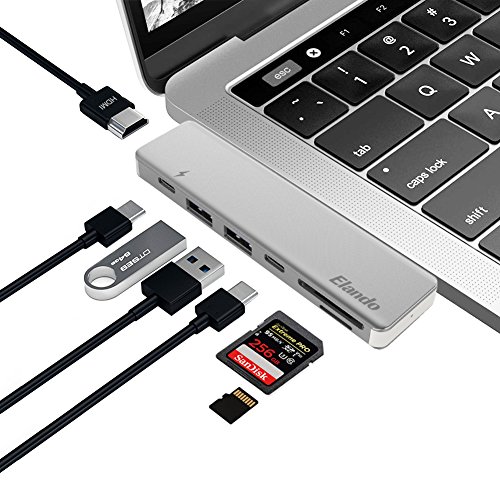 Elando usb c hub, aluminum type-c hub adapter dongle fo…