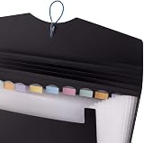 D.RECT Expandable File 12 Compartments A4 Black Document Organizer view 5
