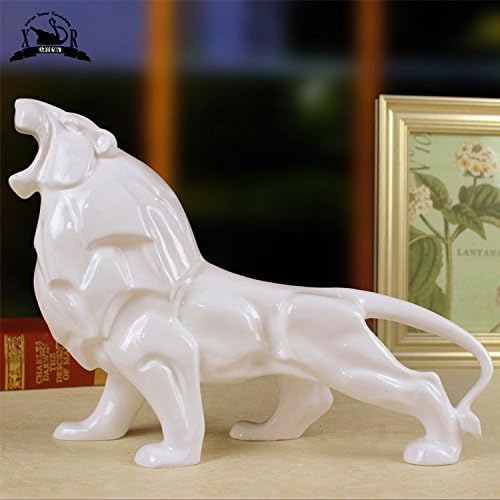 Toaryong The Lion King Home Furnishing Modern Decor Decoration Simple New Resin Crafts,Cr-013 White Lion
