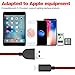 TNSO [5 Pack] iPhone Charger Extra Long Lightning Cable USB Charger Cord Nylon Braided 8 Pin Compatible with iPhone X/8/8 Plus/7/7 Plus/6/6 Plus/6S/6S Plus/5/5S/SE,iPad,iPod (Black and Red)