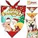 Dog Bandana Christmas Dog Scarves and Thanksgiving Day Dog Triangle Bibs Scarf Holidays Set for Large Medium Small Dogs Cats, Pet Bandana Pack Xmas Gifts for Dogs Neckerchief Accessories