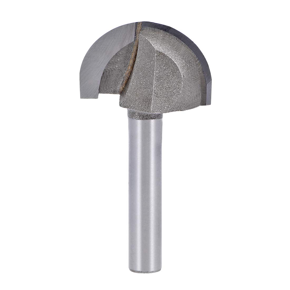 sourcing map Router Bit 1/4 inch Shank 1 inch Cutting Dia. Core Box 2 Flutes Carbon Steel for Carpentry Woodworking Milling Cutter Tool