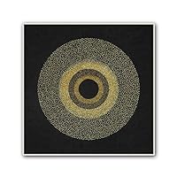 Framed Canvas Wall Art Abstract Circle Canvas Prints Home Artwork Decoration for Living Room,Bedroom - 16x16 inches