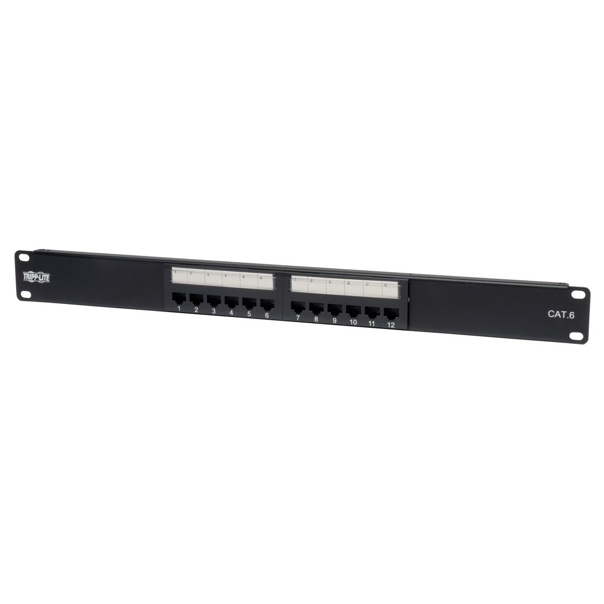 Tripp Lite 12-Port Cat6 Patch Panel 568B 110 Punch Down RJ45 1URM TAA GSA (N252-012)
