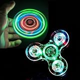 RushPanda LED Fidget Spinner Toy, High Speed Light Glow Hand Spinner for Anxiety Relief ADHD Focus (LED Spinner)