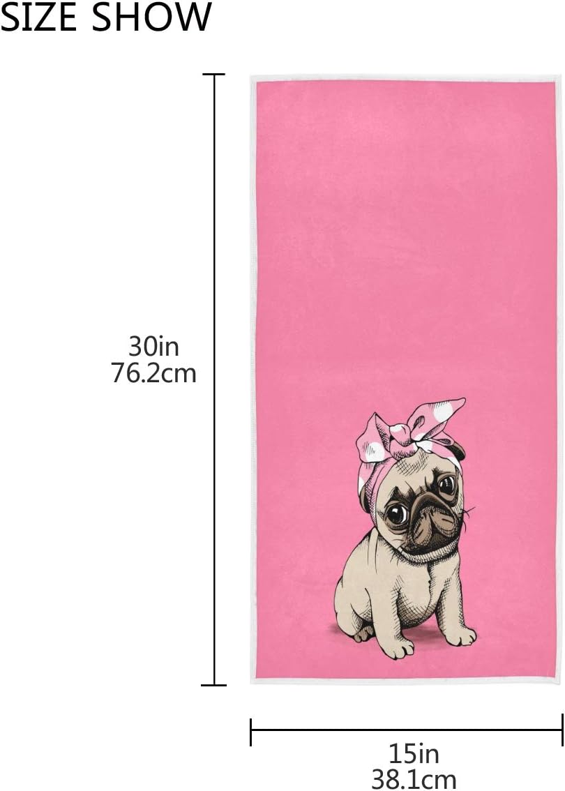 pug hand towels
