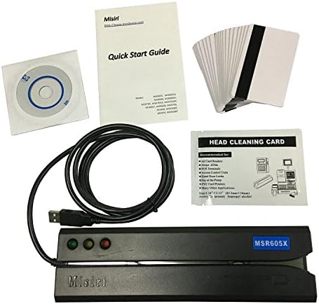 Misiri Inc 605X MSR605X 3 Track USB HiCo Magnetic Card Reader Writer Compatible With MSR206 MSR608