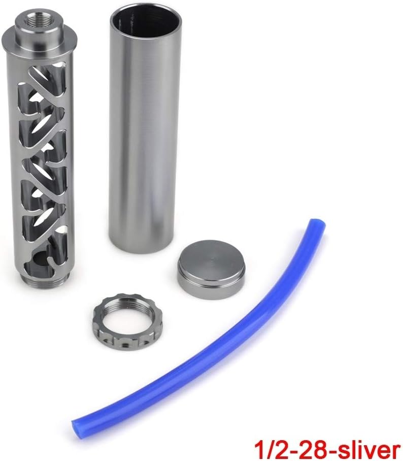 DONXIANFENG Spiral 1/2-28 5/8-24 Single Core Car Fuel Filter Fit NAPA 4003 WIX 24003 Fuel Trap Solvent Filters 6" (Color : 1 2 28sliver)