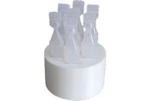 Znet3D round Eye Drop Vial Stand – Convenient, Upright Storage for Seven Vials – keep track of your daily usage. (White)