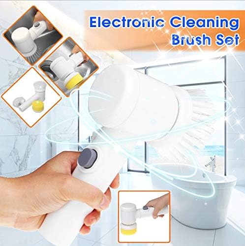 Cloudmart ABS Plastic Multifunctional Handheld 5-in-1 Magic Brush Cleaner (Medium, Multicolour)